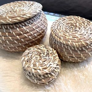 Seagrass boxes set of three